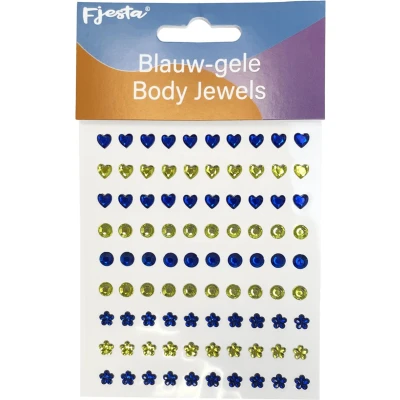 Afbeelding van Fjesta© Blauw Geel Body jewels