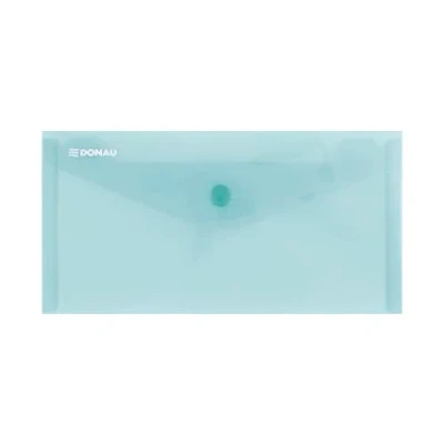 Afbeelding van DONAU 8548001PL 00 Documententas/verzamelmap met drukknop, PP, DL, 180μm, transparant DL groen