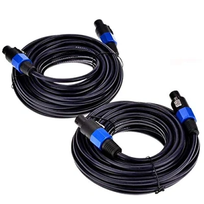 Afbeelding van KVSERT 25 Ft Mannelijke Speakon naar Kabels, 12 Gauge AWG Audio Cord DJ Speaker Kabel Draad Twist Lock