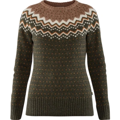 Afbeelding van Trui Fjällräven Women Övik Knit Sweater Deep Forest XL