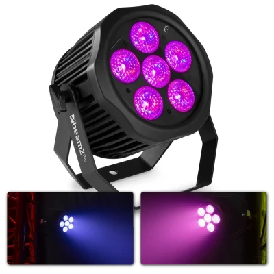 Afbeelding van BeamZ WBP612IP aluminium accu LED par 6x 12W