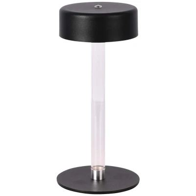 Afbeelding van V TAC VT 7567 B Designlampen Oplaadbare tafellampen IP20 Zwart+Transparant 3 Watt 210 Lumen 3IN1