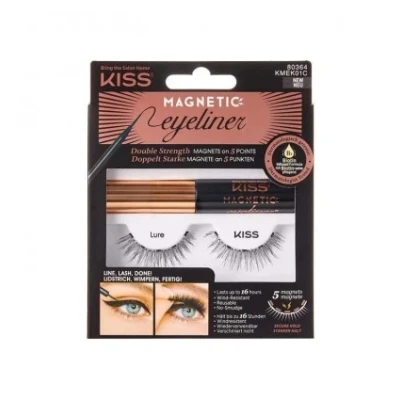 Afbeelding van Kiss Magnetic eyeliner&amp;lash kit 01 1 set