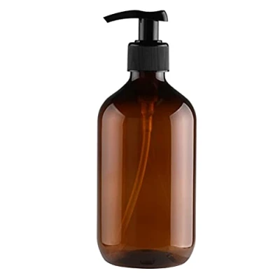 Afbeelding van Athemeet Pomp Fles Dispenser Lege Plastic Hervulbare Lotion Zeep Shampoo Flessen Containers Met Multifunctioneel Voor Cosmetische Keuken Badkamer Bruin (10oz/300ml)