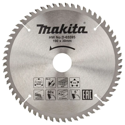 Afbeelding van Makita Zaagblad Multi 190X30 60T 5G D 65595