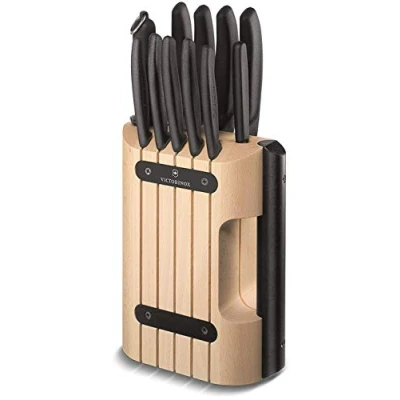 Afbeelding van Victorinox, 7.7053.0, Storage + Cutting Boards, Messerblock, mit edlem Holzgriff, Mandel Beige,