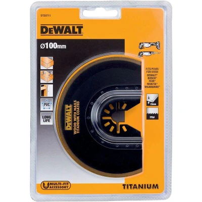 Afbeelding van Multitool segmentzaagblad DT20711 QZ 102mm Titanium gebogen