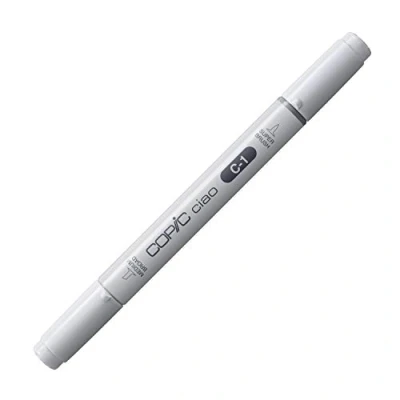 Afbeelding van COPIC Ciao Marker Type C 1, cool grey No. veelzijdige layout marker, op alcoholbasis, met een medium breedte en brush tip