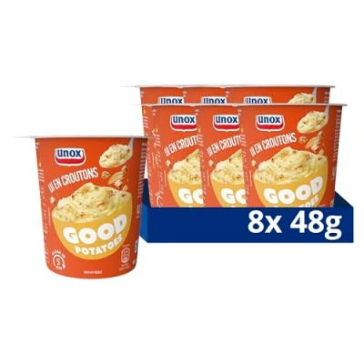 Afbeelding van Unox Good Potatoes Ui en Croutons klaar binnen 5 minuten 8 x 48 g