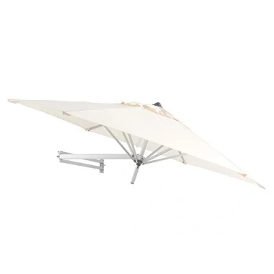 Afbeelding van Easysol Muurparasol Hexagonaal / Rond Parasol voor Muur of Wand 250 cm diameter Ecru Gebroken wit