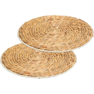 Afbeelding van Set van 4x stuks Placemats zeegras naturel 35 cm