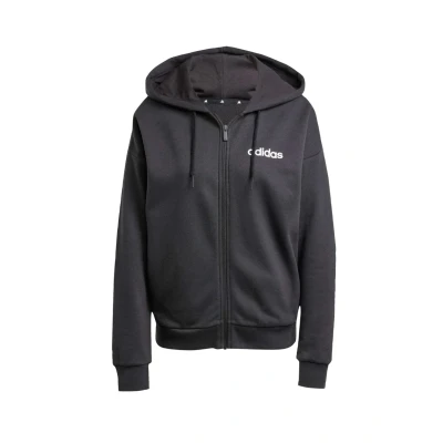 Afbeelding van adidas Vrouwelijke ESSENTIALS LINEAR VOLLEDIGE RITS FRANSE TERRY HOODIE XXL Zwart/Wit