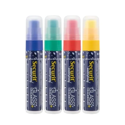 Afbeelding van Securit Jumbo 820 watervaste krijtstiften etuis 4x Assortie