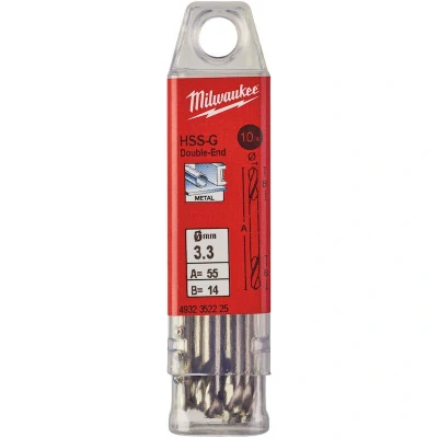 Afbeelding van Metaalboor Hss G Tweezijdig 3,3 X 49 Mm (10 Stuks)
