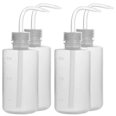 Afbeelding van stonylab Wasfles, 4 Pakken Plastic Knijpwasfles, LDPE met Smalle Mond (250 ml, Pakken)