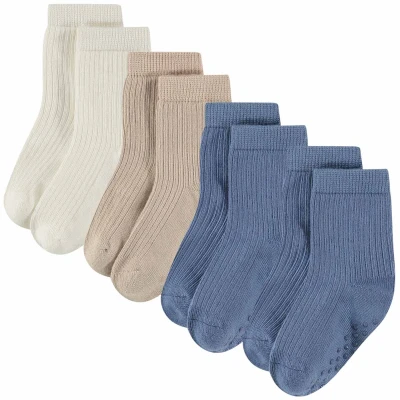 Afbeelding van Comfortabel &amp; Zijdezacht Bamboo Basics Sidney Bamboe Baby Sokken (Multipack 4 stuks) Wit, Beige Blauw 6 12 Maanden