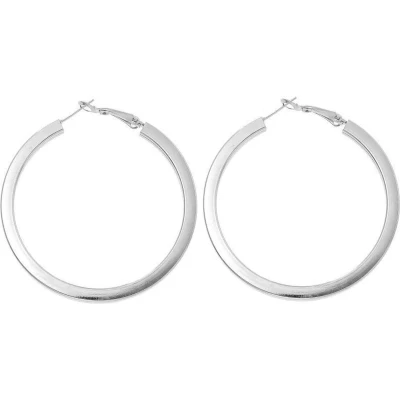 Afbeelding van Behave Oorbellen oorringen zilver kleur 5cm