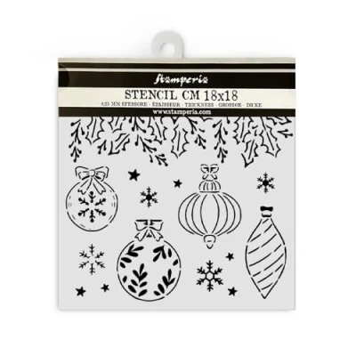 Afbeelding van Stamperia The Nutcracker Thick Stencil 18x18cm Christmas Balls (KSTDQ106)