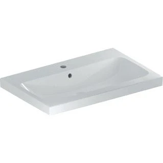 Afbeelding van Geberit iCon Light opzetwastafel wit (75 x 48 cm) 1 kraangat, met
