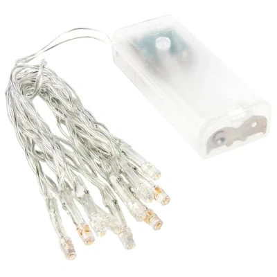 Afbeelding van LED lichtketting warmwit 5 mm lamp Ø, 15 cm afstand incl. timer 10