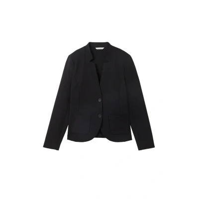 Afbeelding van TOM Tailor Ottoman Structure Blazer, Dames, Maat: Small, Deep black