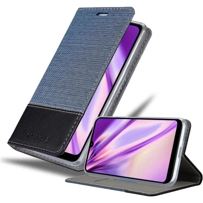 Afbeelding van Cadorabo Hoesje geschikt voor Xiaomi RedMi 7 in DONKERBLAUW ZWART Beschermhoes met magnetische sluiting, standfunctie en kaartvakje Book Case Cover Etui