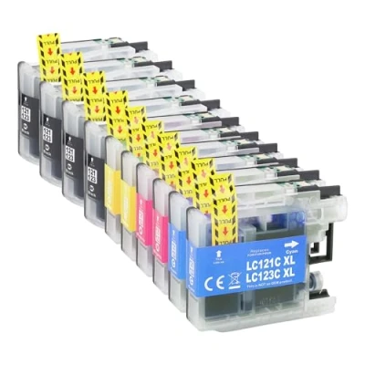 Afbeelding van LC123 compatibele inktpatronen voor Brother XL 123 DCP J132W J152W J172W J552DW J752DW J4110DW, MFC J245 J470DW J650DW J870DW J4410DW J4610DW (verpakking van 10 stuks)