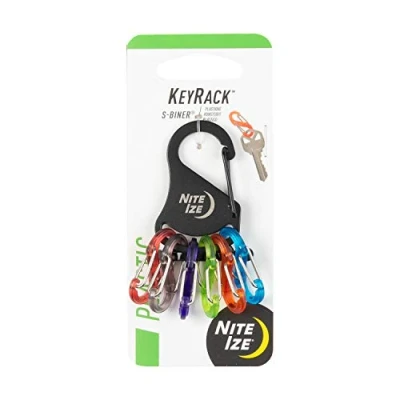 Afbeelding van NiteIze KeyRack S Biner zwart/Assorted KRK2 01 R6 eenheidsmaat, Zwart met diverse kleuren (zwart kleuren), Eén maat, modern