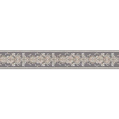 Afbeelding van KLASSIEK ORNAMENTEN BEHANGRAND zilver goud grijs A.S. Création Only Borders 11