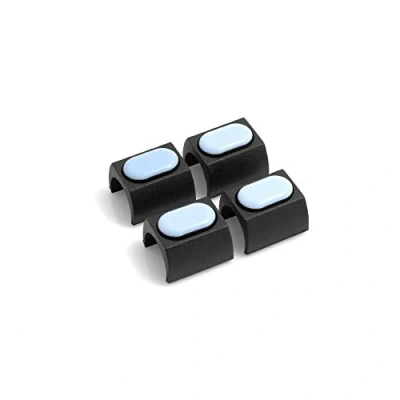 Afbeelding van Design61 PTFE 4 delige set voor cantilever stoelglijders, vloerbeschermers ronde buizen, Ø 16 17 mm, meubelglijders, klemschaalglijders, klemglijders