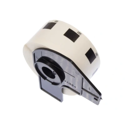 Afbeelding van Kangaro etiketten compatible Brother DK 11221 zwart/wit 23x23mm 1 rol a 1000 K DK11221