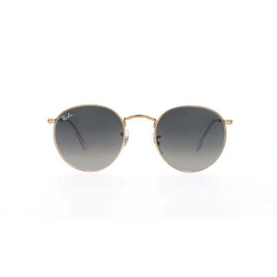 Afbeelding van Ray Ban Unisex RB3447 ROUND METAL 001/71 Occhiali da sole Metallo Oro Grigio Rotonda Normale Sfumato