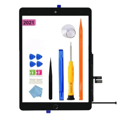 Afbeelding van JPUNG Digitizer voor iPad 9 scherm touchscreen 10.2&#039;&#039; 2021, 9. Gen A2602 A2603 A2604 A2605 vervangingsscherm, met home knop + video instructies, gereedschapsset