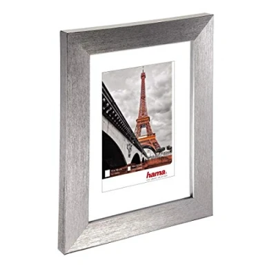 Afbeelding van Hama Kunststof fotolijst&quot;Paris&quot; (lijst 40 cm x 50 cm, rand 20 mm 15 mm, voor fotoformaat 28 35 spiegelglas, polystyreen (PS), met haken) zilver