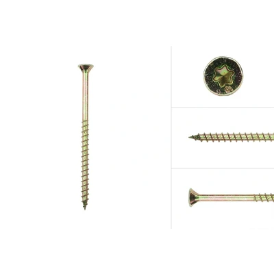 Afbeelding van Wovar Spaanplaatschroeven Geel Verzinkt 4 x 70 mm Torx 20 Doos 200 stuks