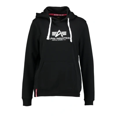 Afbeelding van Alpha Industries NEW Basic Hoody Hoodie, Dames, Maat: XS, Black