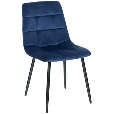 Afbeelding van CLP Eetkamerstoel Tilde Fluweel Blauw