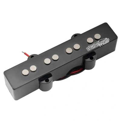 Afbeelding van Wilkinson M series WOJB Variable Gauss Alnico 5 Jazz Bass Element Brug Pickup Vintage Toon Set voor 4 snarige J stijl Basgitaar, Zwart
