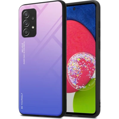 Afbeelding van Cadorabo Hoesje geschikt voor Samsung Galaxy A52 (4G / 5G) A52s in ROZE BLAUW Tweekleurige beschermhoes