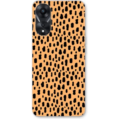 Afbeelding van Case Company® hoesje geschikt voor Oppo A58x Panter Soft Cover Telefoonhoesje Bescherming aan alle Kanten en Schermrand