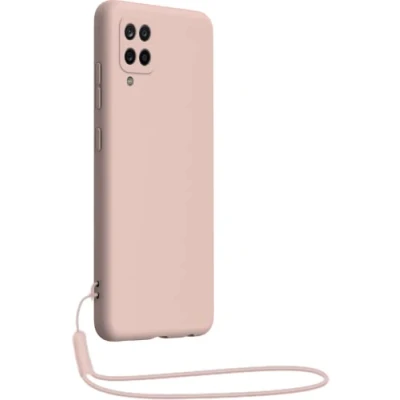 Afbeelding van Bigben Connected, Case Geschikt voor Samsung Galaxy A12 in siliconen met bijpassende polsband, Roze