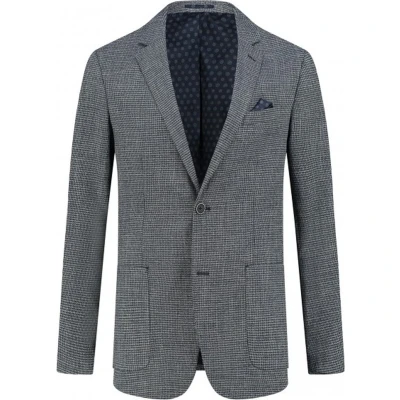 Afbeelding van Gents Colbert melange blauwgrijs Maat 50