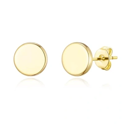 Afbeelding van Philip Jones Vergulde ronde stip oorknopjes, Sieraden Verguld