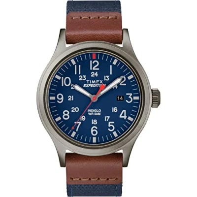 Afbeelding van Timex Expedition Scout Uniseks polshorloge, analoog, kwarts, nylon, blauw, Riemen.