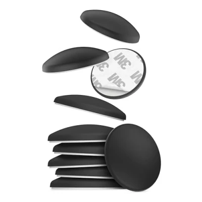 Afbeelding van virea 10 x Deurstopper 40 8 mm Zwart Zelfklevende deurbumpers Elastische wandbumpers Beschermers voor muren en meubels Deurklinkstoppers in discreet design Rubber