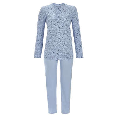 Afbeelding van Ringella pyjama dames katoen blauw