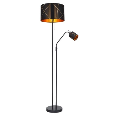 Afbeelding van Globo Vloerlamp Modern interieur Zwart H:175cm E27 Voor Binnen Metaal Vloerlampen Staande lamp lampen Woonkamer Slaapkamer