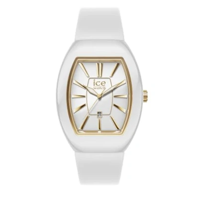 Afbeelding van ICE Watch boliday Dome White gold Dameshorloge wit met siliconen band 024034 (Klein)