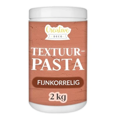 Afbeelding van Creative Deco Structuurpasta Fijnkorrelig 2 kg Baksteen rood Fijne Pasta Voor Kunstprojecten Acrylverf Eenvoudig te Gebruiken met een Spatel het Creëren van 3D effecten, Structuren