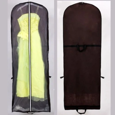 Afbeelding van HIMRY 180 cm x 65 Ademende Kledinghoes Opvouwbaar Reis Kledingzak met Draaggrepen, Extra Groot voor Reizen en Langdurige Opslag van Bruidsjurken Langere Kleding. Bruin KXB1001 brown